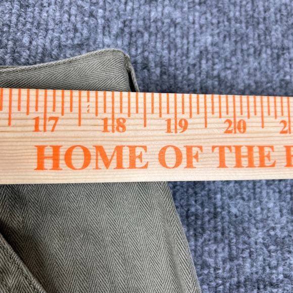 Nautica Jeans Co. Utility Pants Men's Olive Herringbone Chop Pockets - 37X29 - Picture 2 of 11